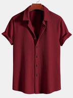 Muscle Ribbed Button-Up Shirt