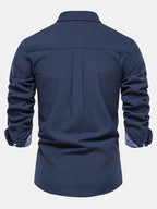 Long Sleeve Oxford Shirt with Buttons