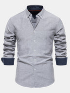 Long Sleeve Oxford Shirt with Buttons
