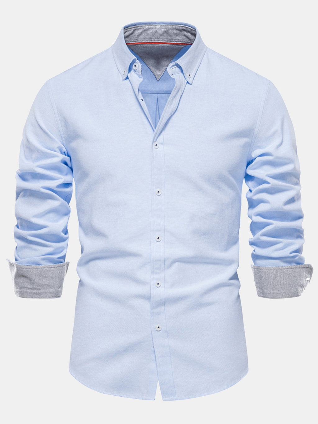 Long Sleeve Oxford Shirt with Buttons