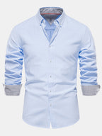 Long Sleeve Oxford Shirt with Buttons