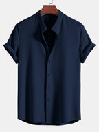 Muscle Ribbed Support Collar Shirt