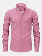 Long Sleeve Striped Shirt with Buttons