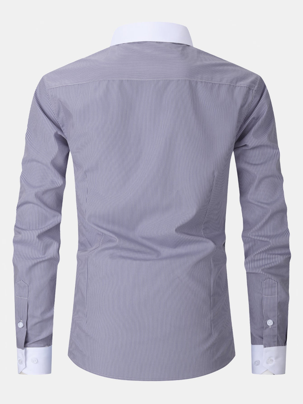 Dress Shirt with Striped Contrast Collar