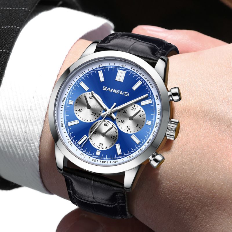 Quartz Military Leather Sport Casual™ Watch - Olsen & Olsen