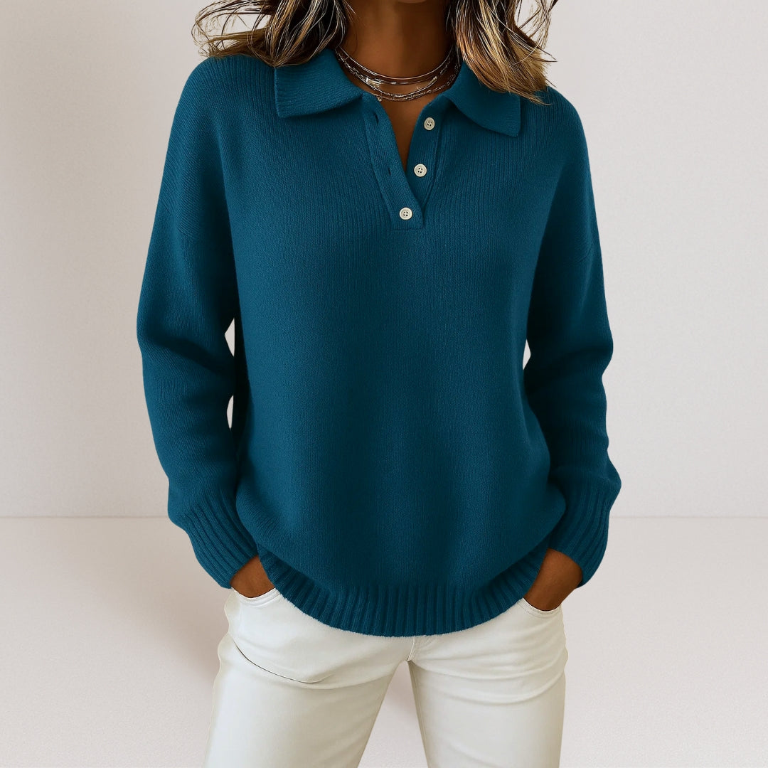 Amelia™ | Soft Knitted Sweater with Collar