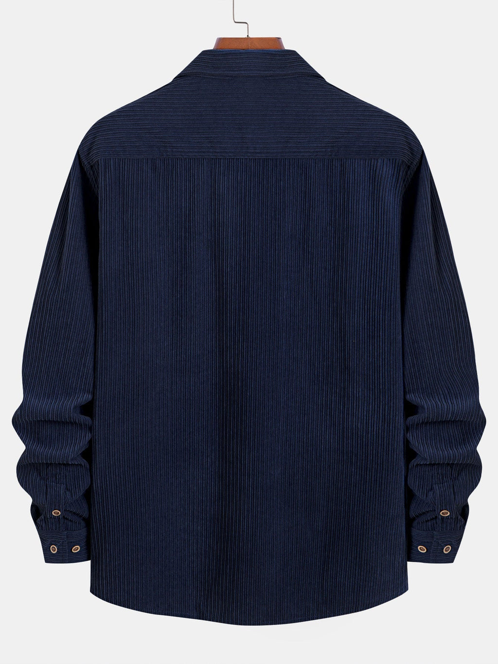 Long Sleeve Corduroy Shirt with Pocket and Buttons