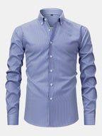 Long Sleeve Striped Shirt with Buttons