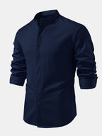 Ribbed High Neck Shirt, Muscle Fit, Long Sleeves