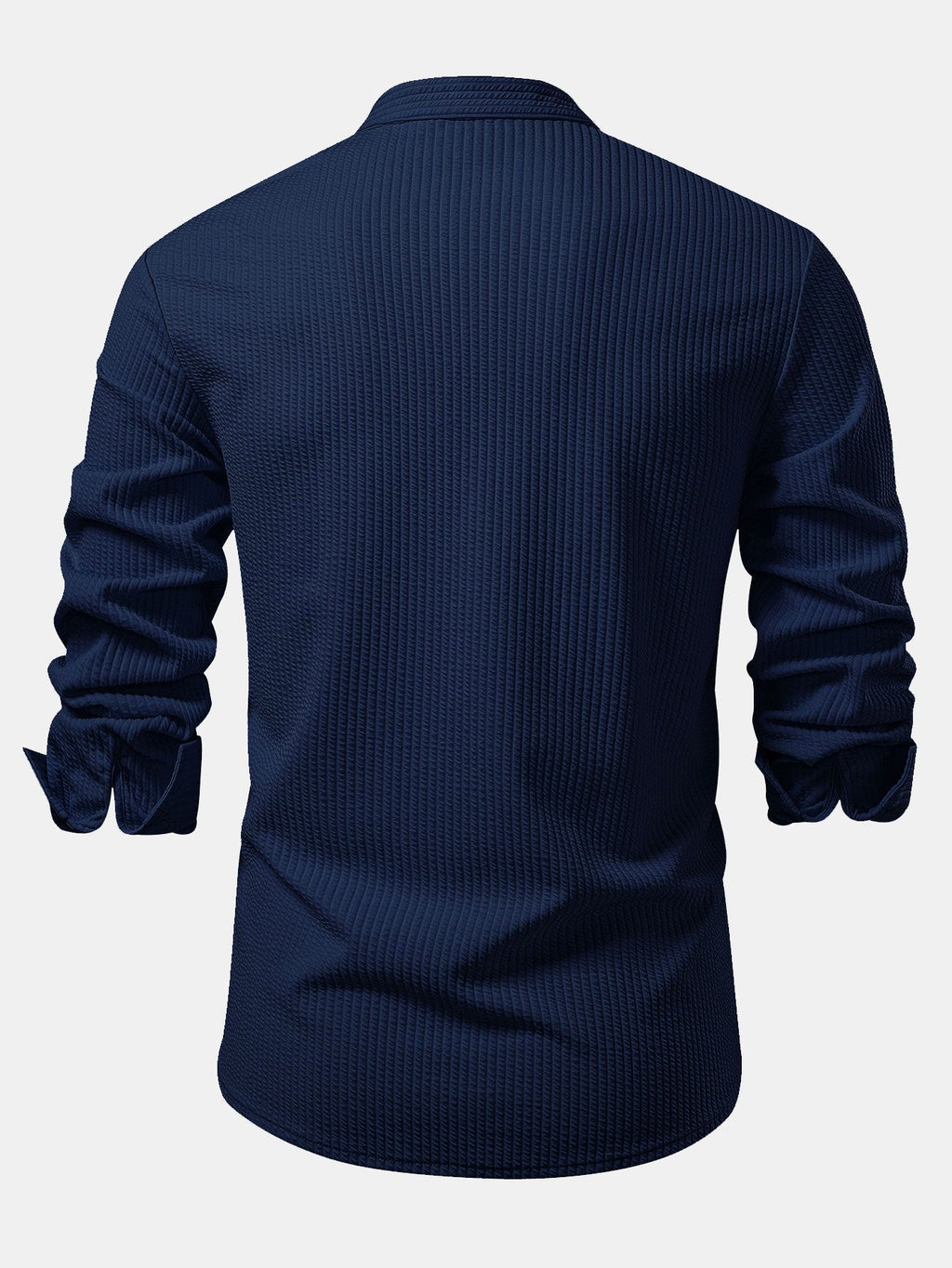 Ribbed High Neck Shirt, Muscle Fit, Long Sleeves