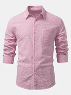 Striped Button-Up Seersucker Shirt