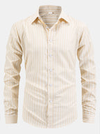 Long Sleeve Striped Button-Up Shirt