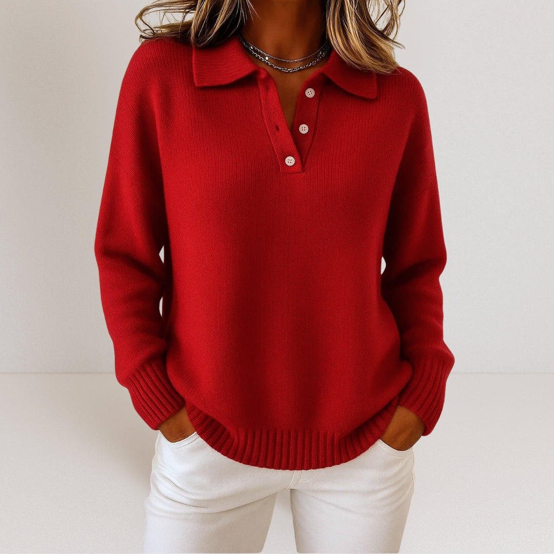 Amelia™ | Soft Knitted Sweater with Collar
