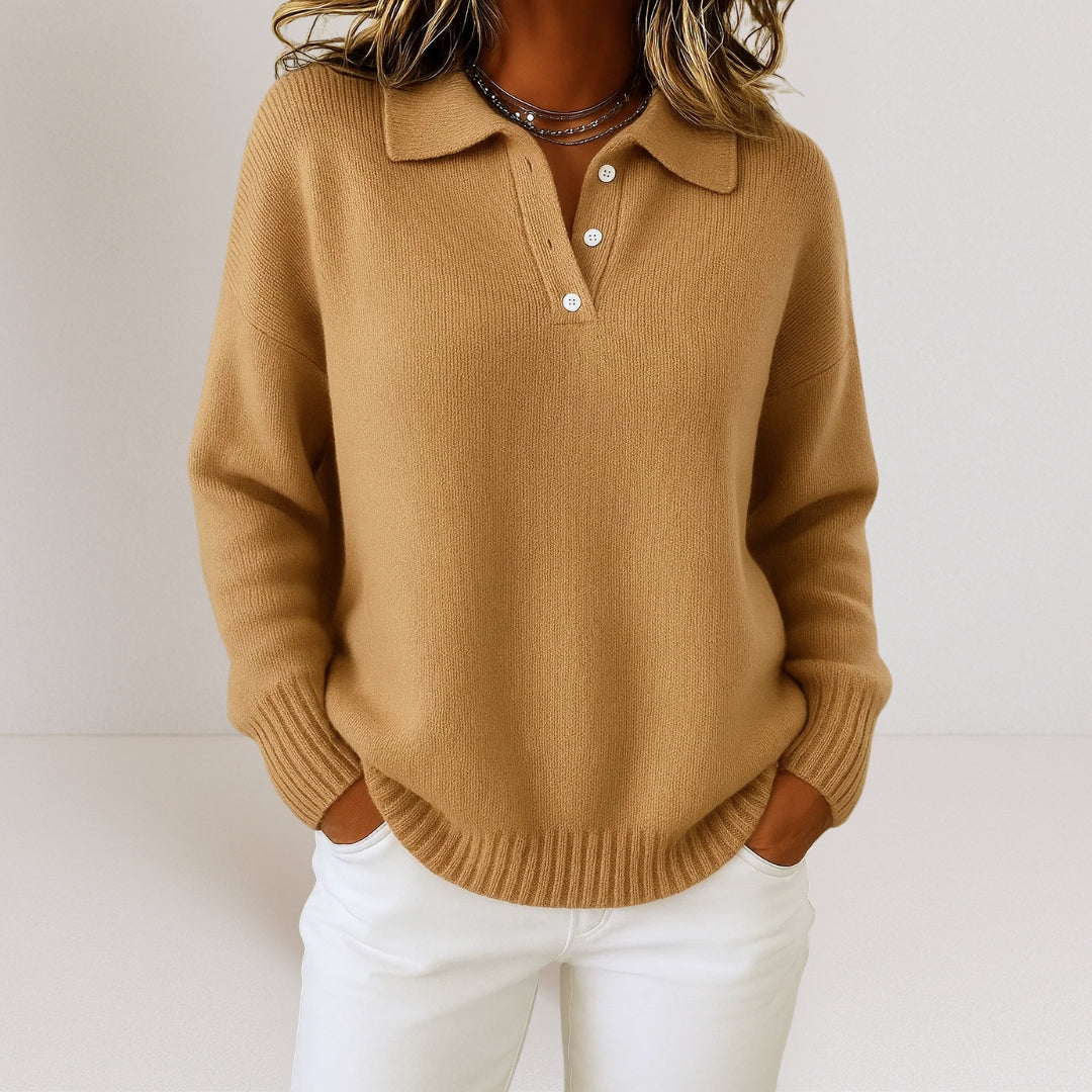 Amelia™ | Soft Knitted Sweater with Collar