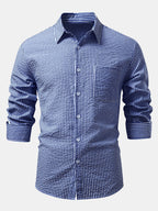 Striped Button-Up Seersucker Shirt