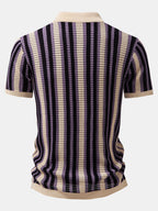 Striped Eyelet Crochet Shirt