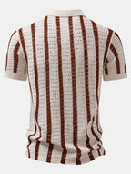 Striped Eyelet Knit Shirt