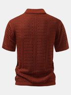 V-Neck Polo Shirt with Hook