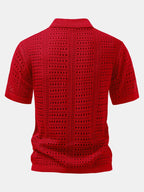 V-Neck Polo Shirt with Hook