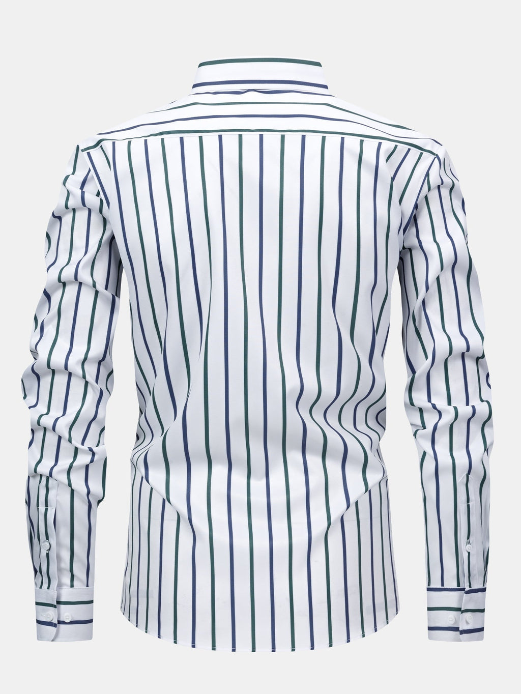 Long Sleeve Striped Button-Up Shirt