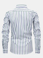 Long Sleeve Striped Button-Up Shirt