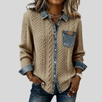 Simone™ | Denim Patches Shirt