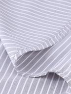 Contrast Collar Shirt with Stripes