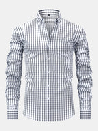 Long Sleeve Checkered Shirt with Buttons