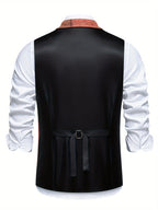 Matt | Patchwork Tweed Waistcoat with Herringbone Pattern