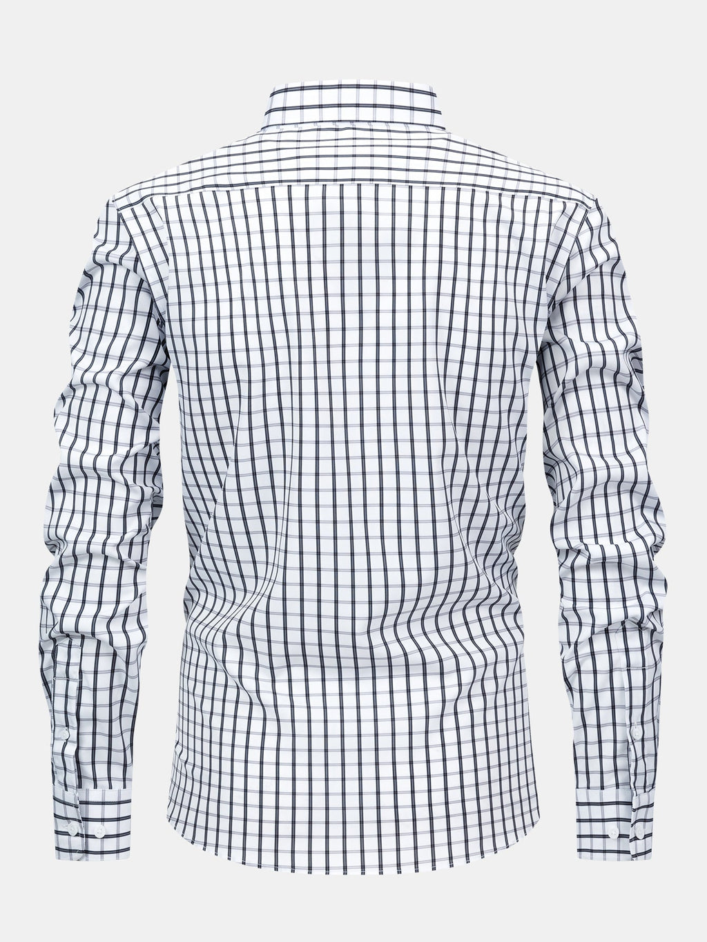Long Sleeve Checkered Shirt with Buttons