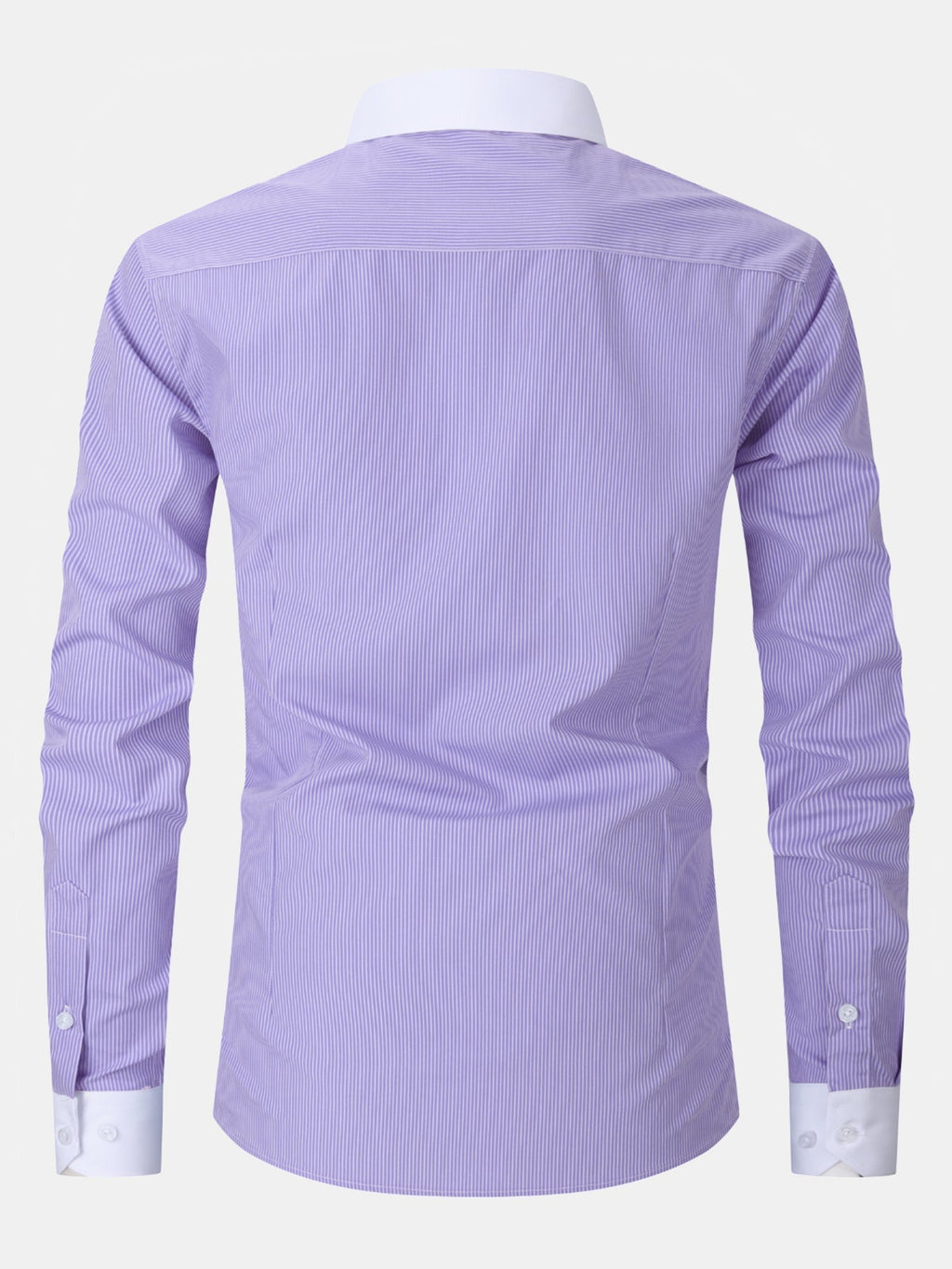 Dress Shirt with Striped Contrast Collar