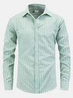 Long Sleeve Striped Button-Up Shirt