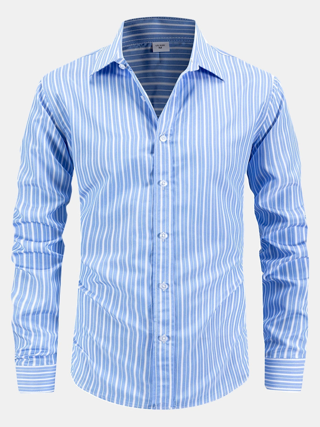 Long Sleeve Striped Button-Up Shirt