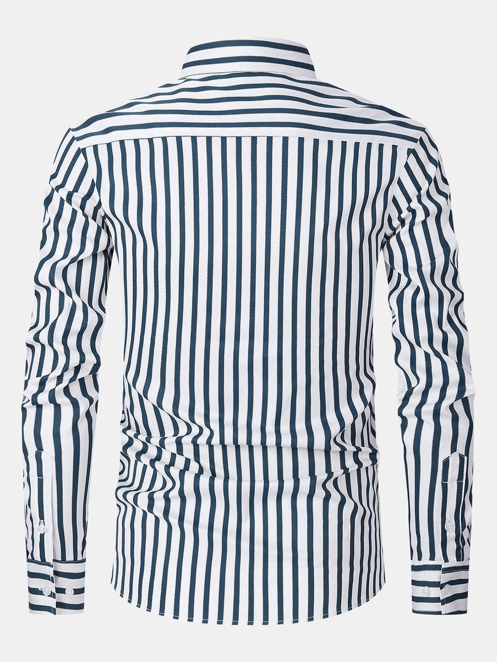 Long Sleeve Striped Shirt with Buttons