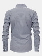 Long Sleeve Striped Shirt with Buttons