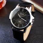 Luxurious Blue Glass Leather Watch™ - Olsen & Olsen