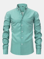 Long Sleeve Striped Shirt with Buttons