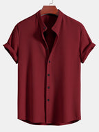 Muscle Ribbed Support Collar Shirt