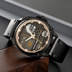 Men's Leather Quartz™ Watch - Olsen & Olsen