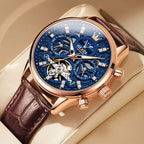 Mechanical Automatic Watch with Leather Strap™ - Olsen & Olsen