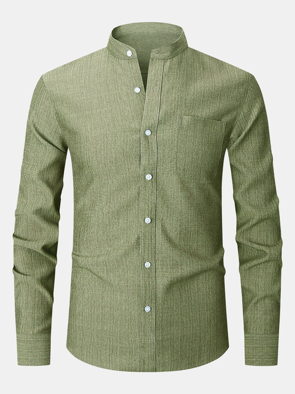 Textured Long Sleeve Turtleneck Shirt