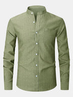 Textured Long Sleeve Turtleneck Shirt