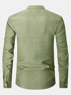 Textured Long Sleeve Turtleneck Shirt