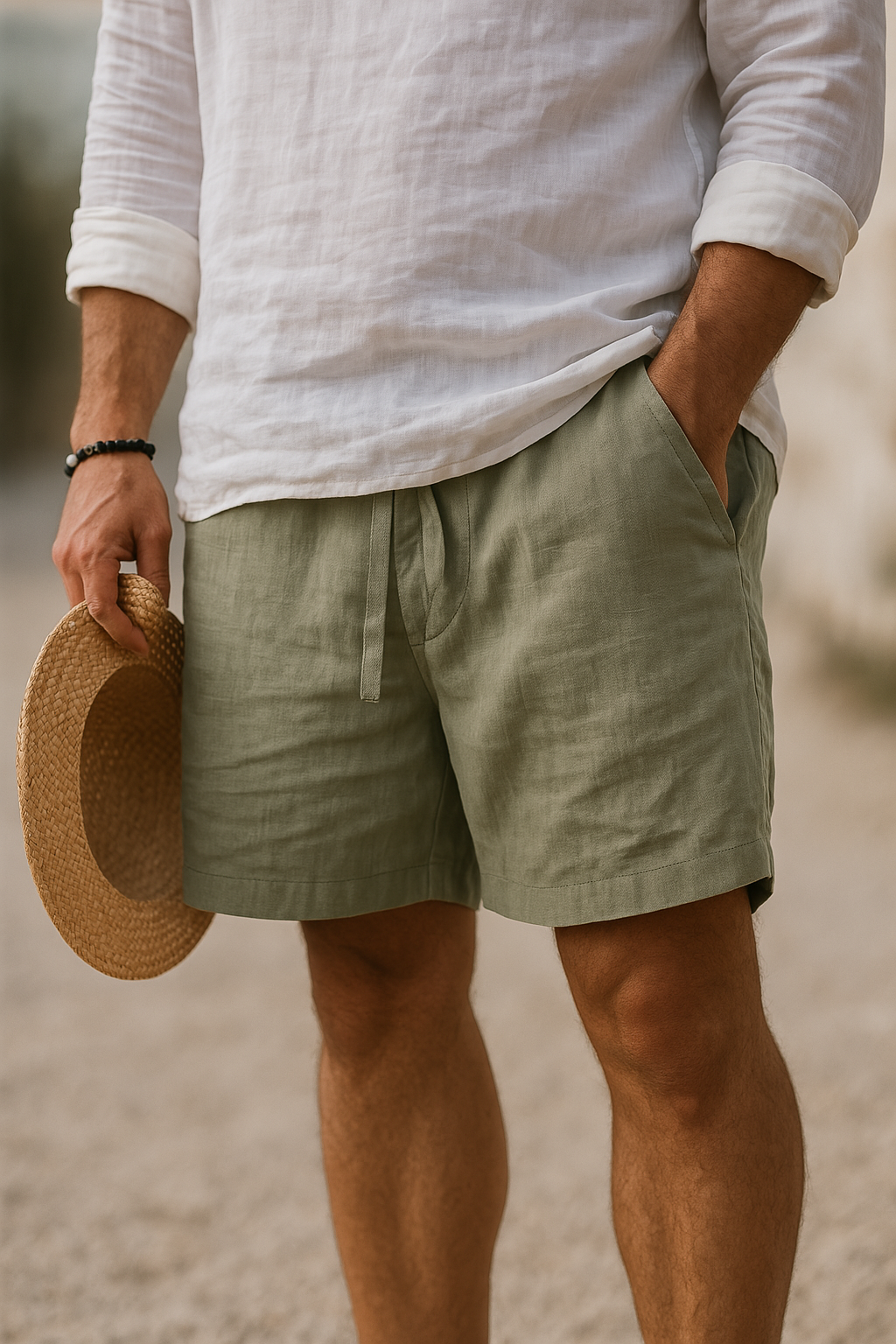 Lenoir™ | Elegant Linen Shorts with Elastic Waist