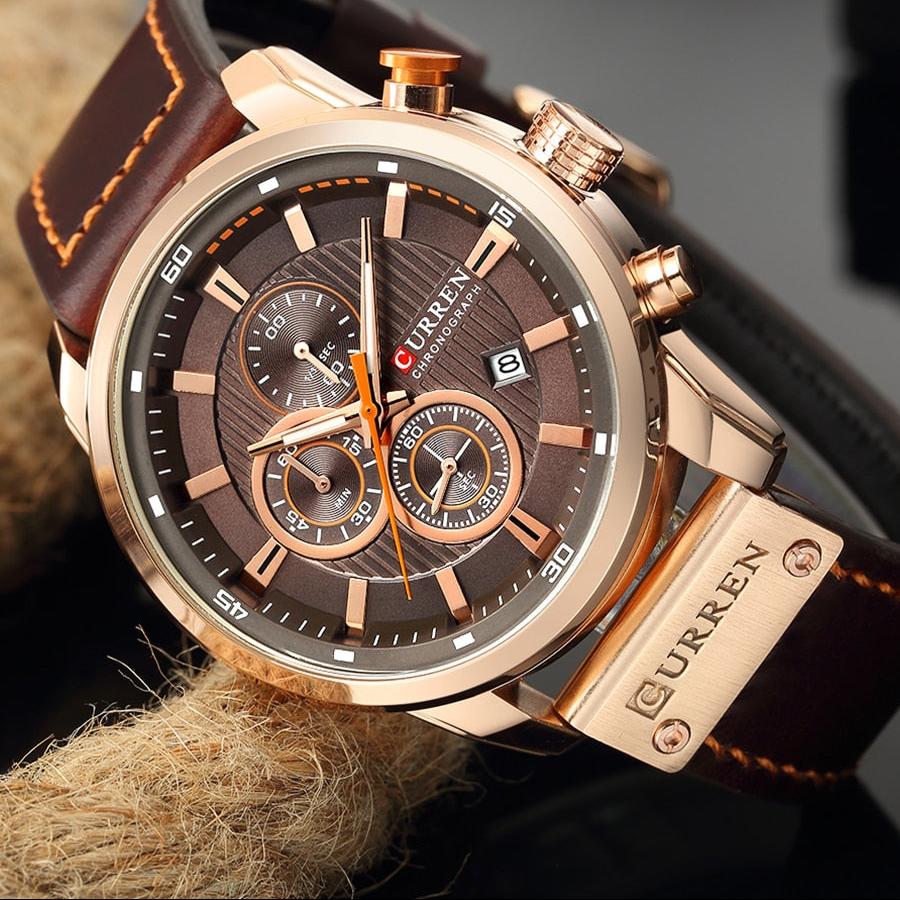Elegant Quartz Watch with Leather Strap™ by Olsen & Olsen