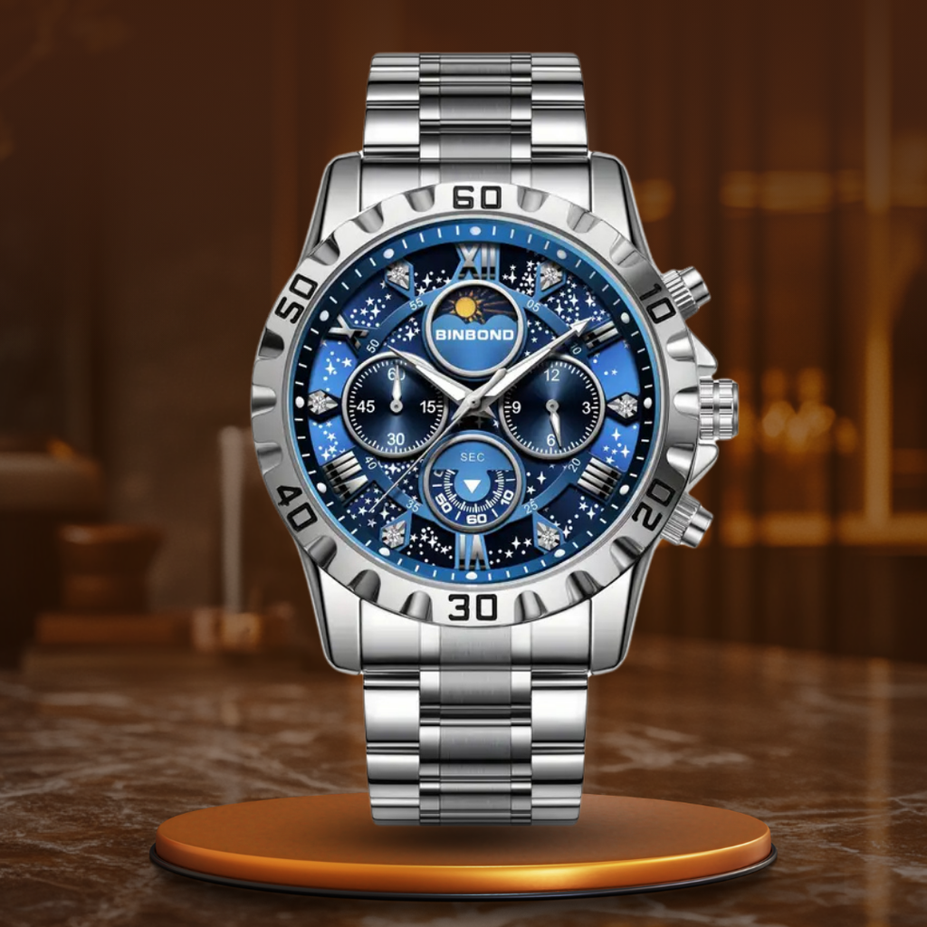 Luxury Chronograph Watch with Metal Bracelet™ - Olsen & Olsen