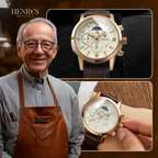 Luxury Leather Quartz Watch™ - Olsen & Olsen