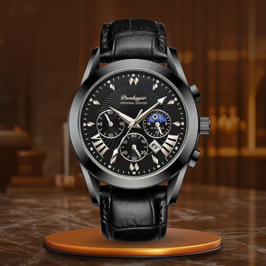 Elegant Luxury Leather Watch™ - Olsen & Olsen