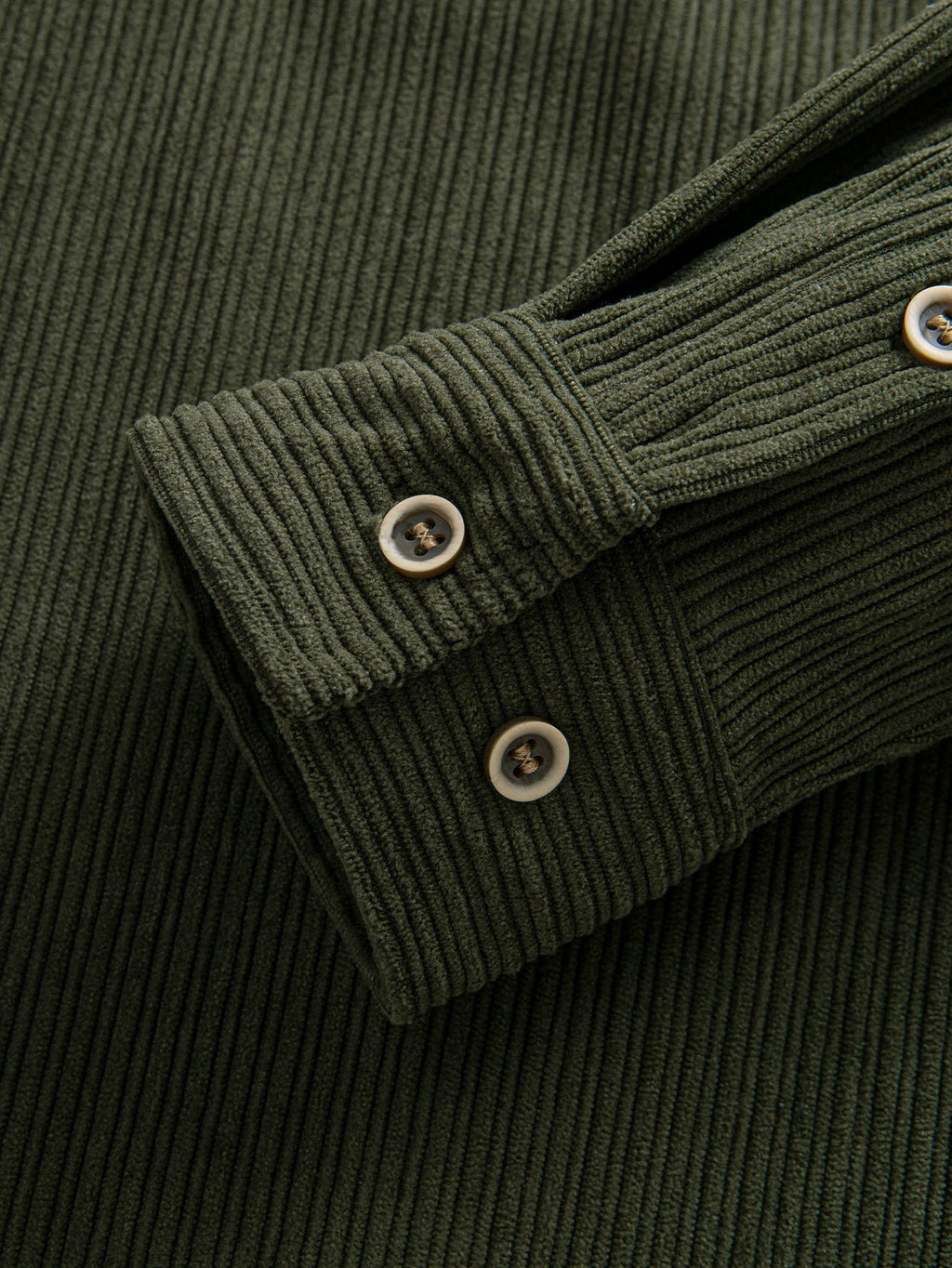 Long Sleeve Corduroy Shirt with Pocket and Buttons