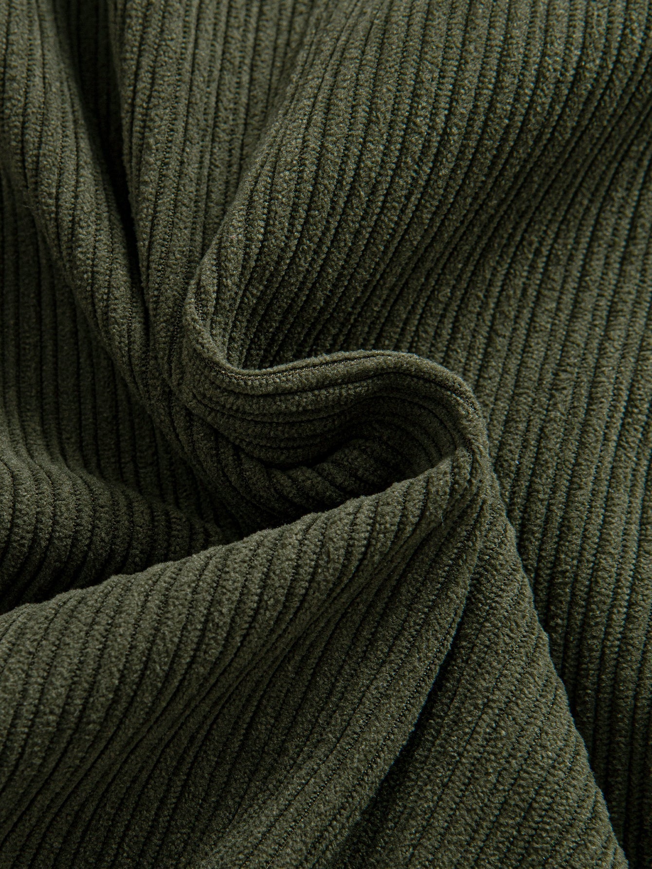 Long Sleeve Corduroy Shirt with Pocket and Buttons